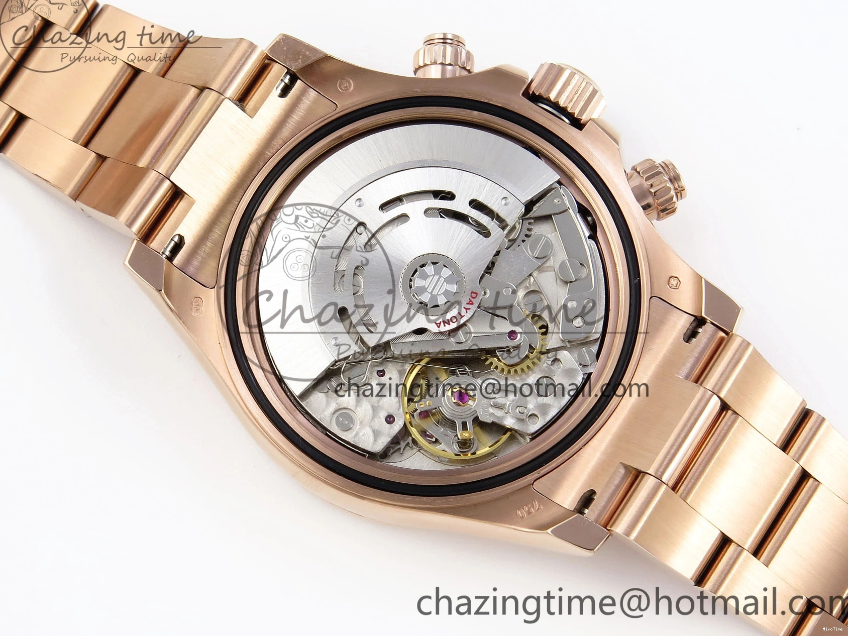 MiroTime 0111 DAYTONA 116505 RG OMF BEST EDITION BLACK RG DIAL ON RG BRACELET A7750 (SLIM MOVEMENT) Trendsetting 1797